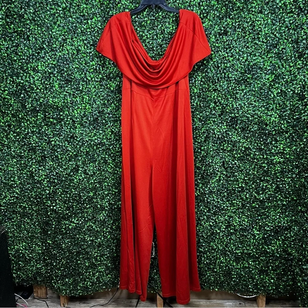 ELOQUII | Off-Shoulder Wide-Leg Jumpsuit - Picture 7 of 7
